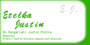 etelka justin business card